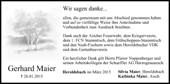 Anzeige von Gerhard Maier von MGO