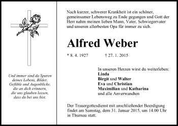 Anzeige von Alfred Weber von MGO