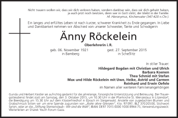 Anzeige von Änny Röckelein von MGO