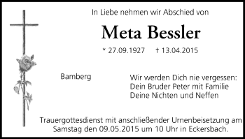 Anzeige von Meta Bessler von MGO
