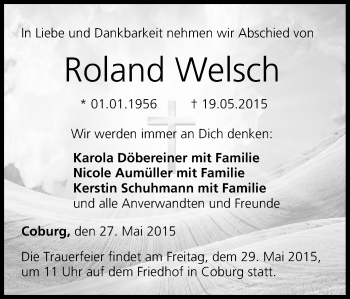 Anzeige von Roland Welsch von MGO