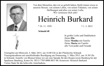 Anzeige von Heinrich Burkard von MGO