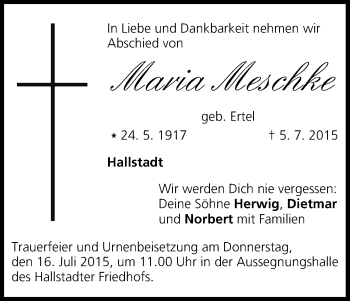 Anzeige von Maria Meschke von MGO