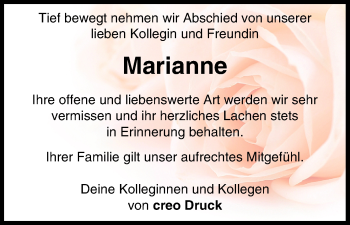 Anzeige von Marianne Müller von MGO