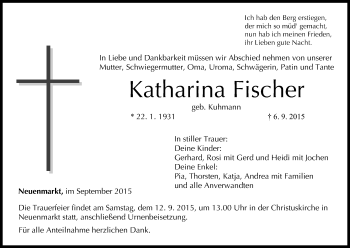Anzeige von Katharina Fischer von MGO