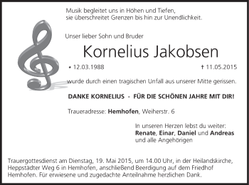 Anzeige von Kornelius Jakobsen von MGO