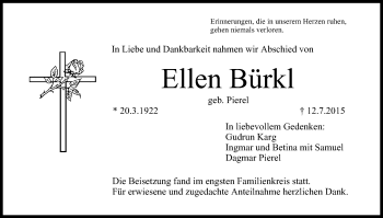 Anzeige von Ellen Bürkl von MGO