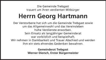 Anzeige von Georg Hartmann von MGO