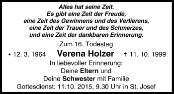 Anzeige von Verena Holzer von MGO