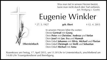 Anzeige von Eugenie Winkler von MGO