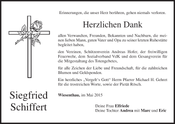 Anzeige von Siegfried Schiffert von MGO