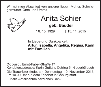 Anzeige von Anita Schier von MGO