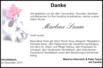 Anzeige von Marlene Saam von MGO