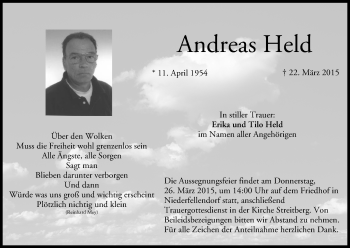Anzeige von Andreas Held von MGO