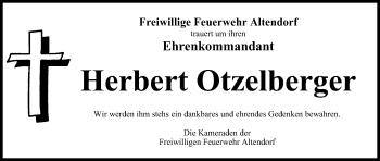 Anzeige von Herbert Otzelberger von MGO