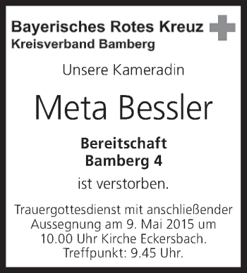 Anzeige von Meta Bessler von MGO