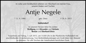 Anzeige von Antje Negele von MGO