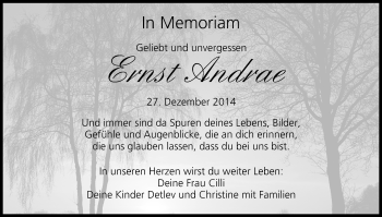 Anzeige von Ernst Andrae von MGO