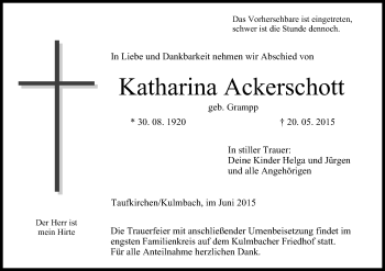 Anzeige von Katharina Ackerschott von MGO