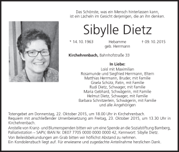 Anzeige von Sibylle Dietz von MGO