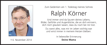 Anzeige von Ralph Körner von MGO