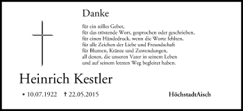 Anzeige von Heinrich Kestler von MGO