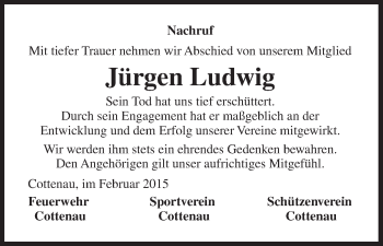 Anzeige von Jürgen Ludwig von MGO