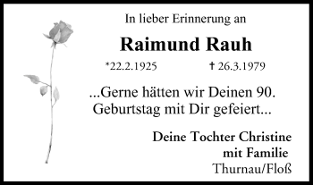 Anzeige von Raimund Rauh von MGO