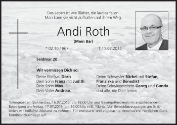 Anzeige von Andi Roth von MGO