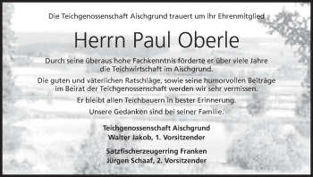 Anzeige von Paul Oberle von MGO