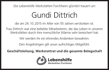 Anzeige von Gundi Dittrich von MGO