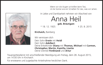 Anzeige von Anna Heil von MGO