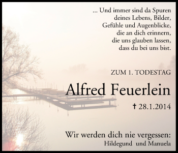 Anzeige von Alfred Feuerlein von MGO