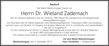 Anzeige von Wieland Zademach von MGO