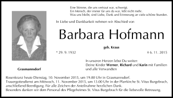 Anzeige von Barbara Hofmann von MGO