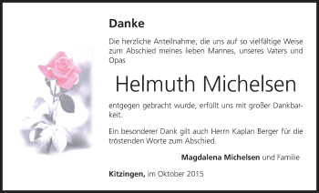 Anzeige von Helmuth Michelsen von MGO