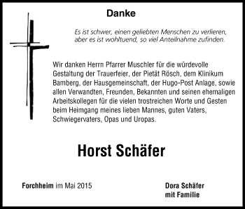 Anzeige von Horst Schäfer von MGO