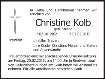 Anzeige von Christine Kolb von MGO