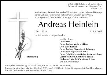 Anzeige von Andreas Heinlein von MGO