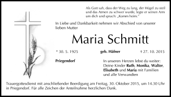 Anzeige von Maria Schmitt von MGO