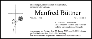 Anzeige von Manfred Büttner von MGO