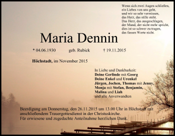 Anzeige von Maria Dennin von MGO