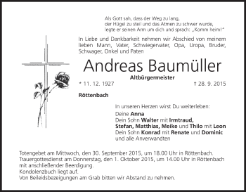 Anzeige von Andreas Baumüller von MGO