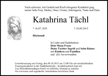 Anzeige von Katahrina Tächl von MGO