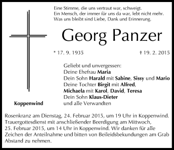 Anzeige von Georg Panzer von MGO