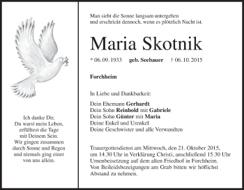 Anzeige von Maria Skotnik von MGO