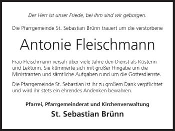 Anzeige von Antonie Fleischmann von MGO