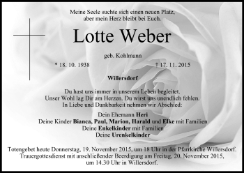 Anzeige von Lotte Weber von MGO