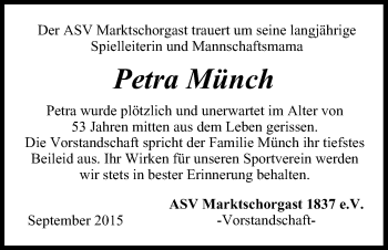 Anzeige von Petra Münch von MGO