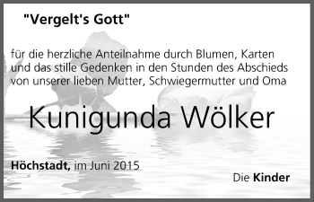 Anzeige von Kunigunda Wölker von MGO
